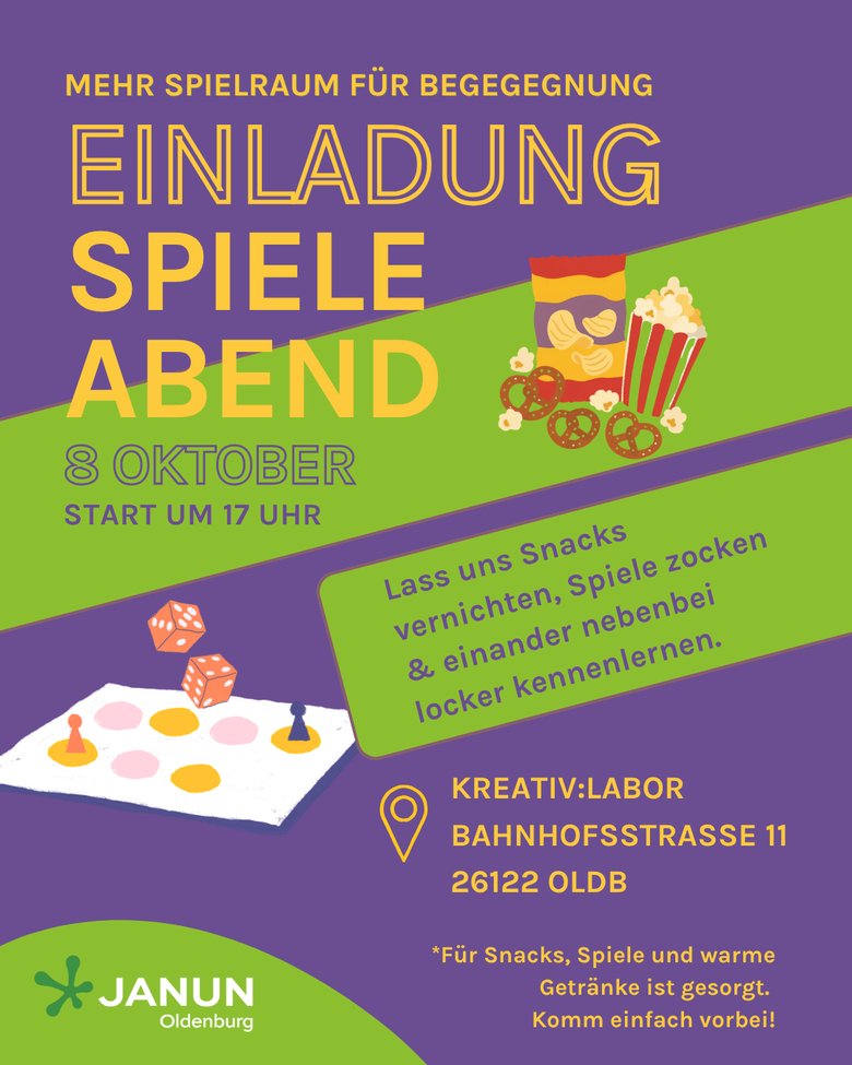Oldenburg spieleabend Instagram-Beitrag